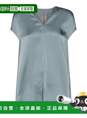 1h可退 潮奢 rick owens 瑞克 欧文斯 女士 蓝色棉质上衣 RP01E72