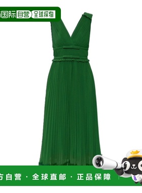 1h可退 SELF-PORTRAIT 女士连衣裙 RS26215MG SS2026 绿色 雪纺中