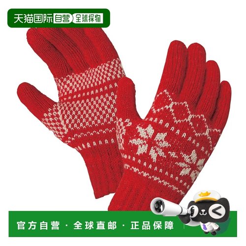 1h可退 mont-bell 男童手套 1118632TOMT CO 红色 Wool Knit Glov