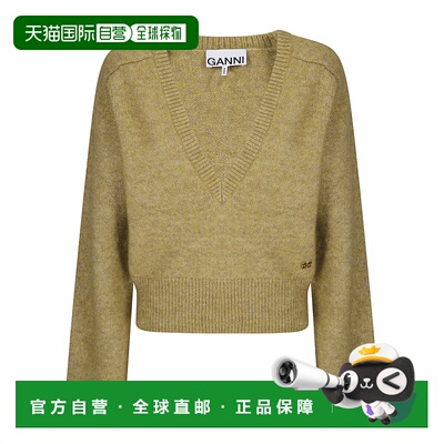 GANNI 女士针织衫 A1150050576 AW2026 黄色 Maglione Melange Mo