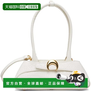 1h可退 潮奢 Marine Serre 女士 白色迷你 Croco Embossed Leathe