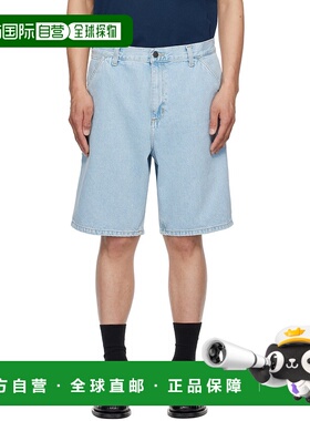 1h可退 潮奢 CARHARTT WIP 男士 蓝色 Single Knee 牛仔短裤 I032