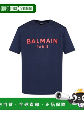 BALMAIN 男士T恤 FH1EG000BB73SOA AW2025 蓝色 T-shirt with pri
