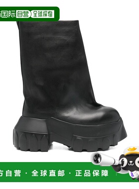 RICK OWENS 男士靴子 RU01F2864LOO09 SS2026 黑色短靴