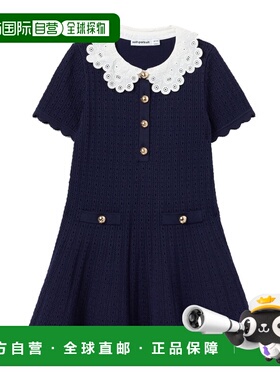 1h可退 SELF-PORTRAIT 女童连衣裙 RS26900SN SS2026 蓝色 撞色领