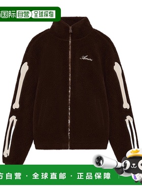 1h可退 AMIRI 女士夹克 AWOUJA1001200 AW2025 黑色 BONES 抓绒外