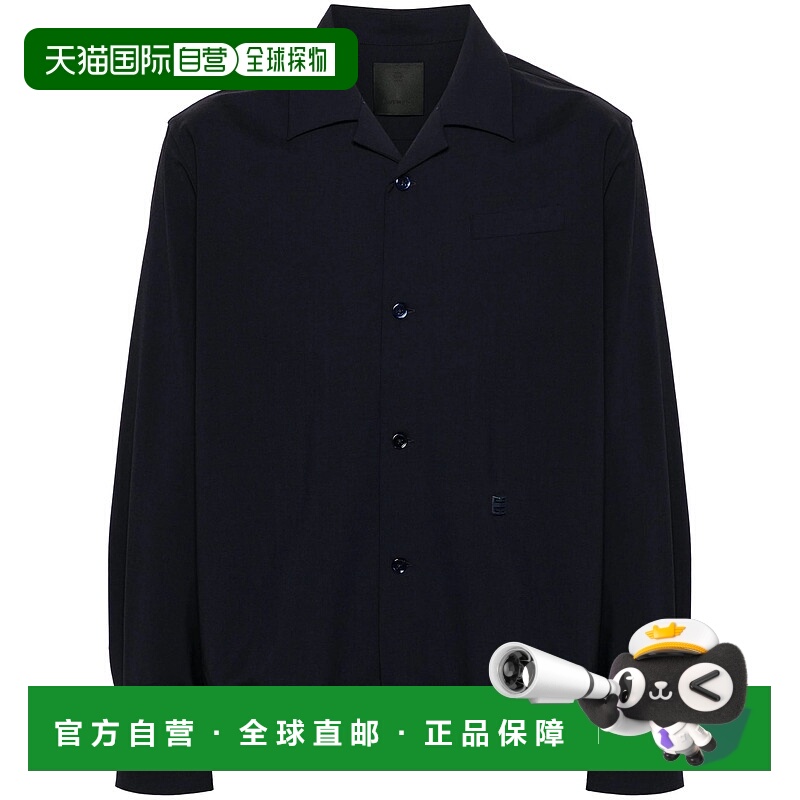 1h可退 GIVENCHY 男士衬衫 BM610714PY403 CO 蓝色 Overshirt