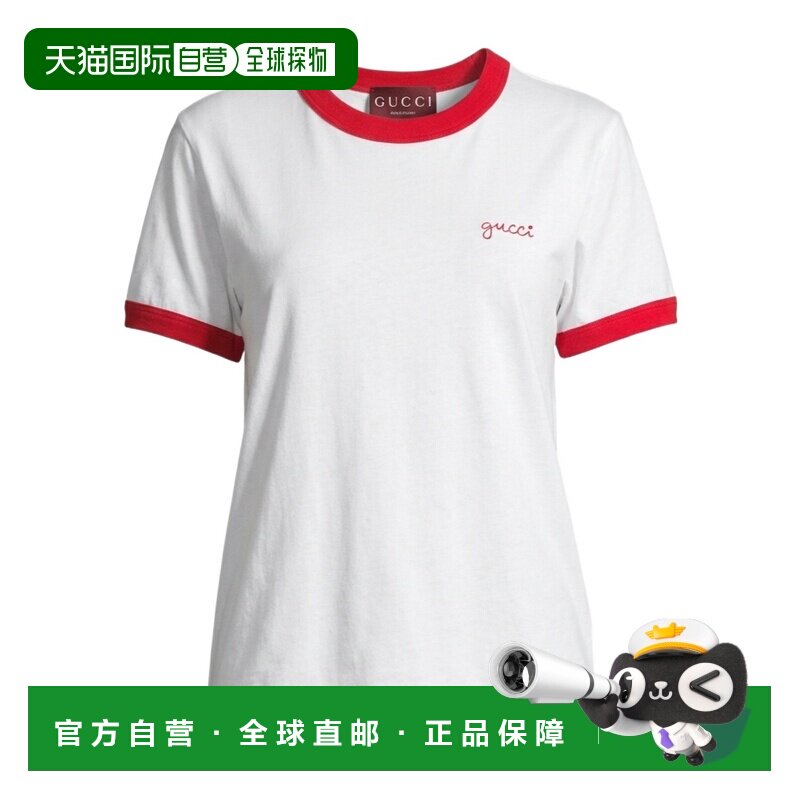 GUCCI 女士T恤 859729XJHR89051 SS2026 白色 短袖T恤