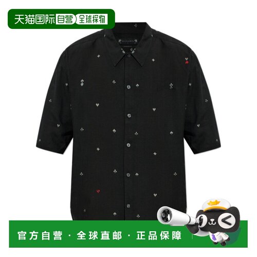 ALL SAINTS 男士衬衫 M055SFBLACK AW2026 黑色 短袖衬衫