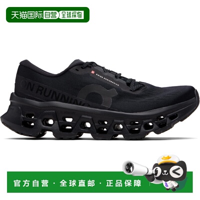 潮奢 On 男士 黑色 Cloudmonster 3 运动鞋昂跑