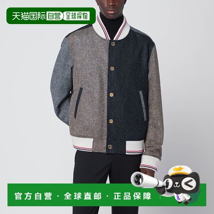 1h可退 潮奢 Thom Browne 汤姆 布朗 男士 撞色飛行員夾克 MJO099