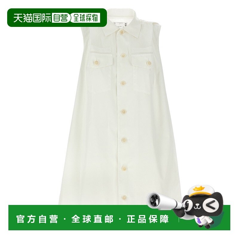 1h可退 潮奢 Sacai 女士 无袖连衣裙 2507649 white白色 舒适时尚,女装/女士精品,连衣裙,淘宝优惠券,粉丝福利购,淘宝优惠卷