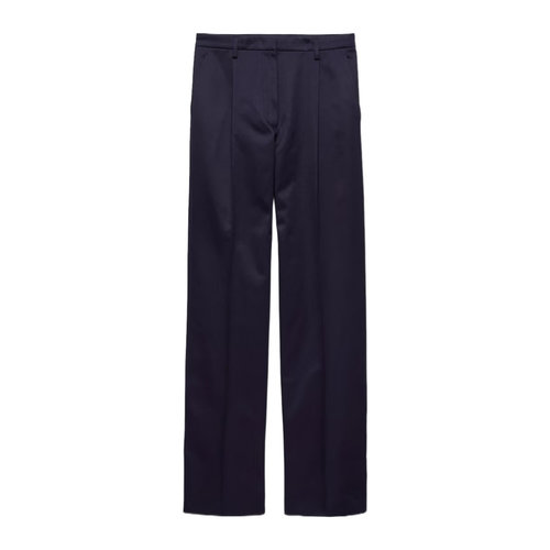 PRADA 女士休闲裤 P207K10YPSOOOF0124 SS2026 蓝色西装裤直筒裤