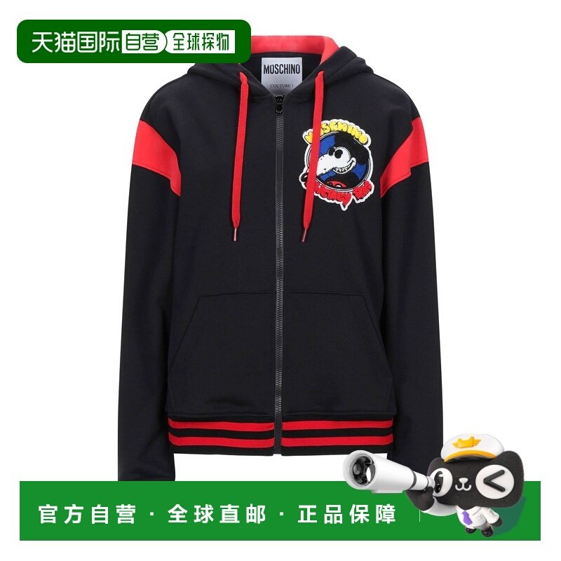 1h可退 潮奢 Moschino 莫斯奇诺 女士 卫衣 black黑色 舒适时尚,女装/女士精品,卫衣/绒衫,淘宝优惠券,粉丝福利购,淘宝优惠卷