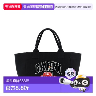 GANNI 女士手提包 B2110038252 SS2026 黑色 'Black Medium Cherr