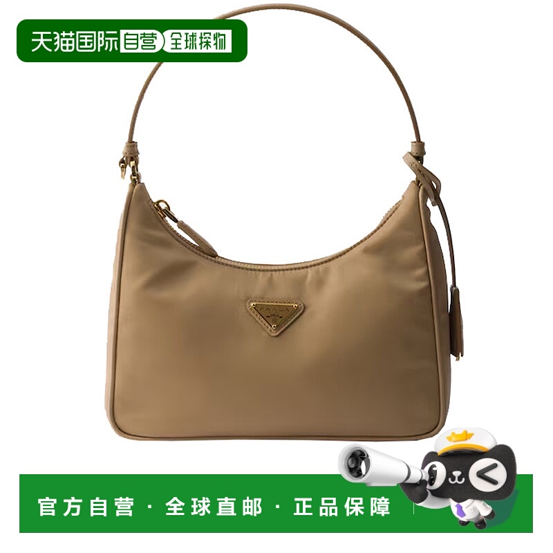 1h可退 PRADA 女士手提包 1N204XR064F0Y8C SS2026 驼色 Re-Editi