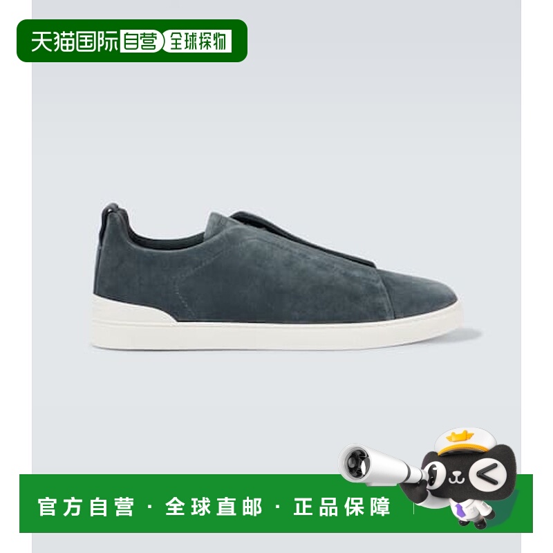 1h可退 潮奢 zegna 杰尼亚 男士 三条带缝线绒面革直入式运动鞋