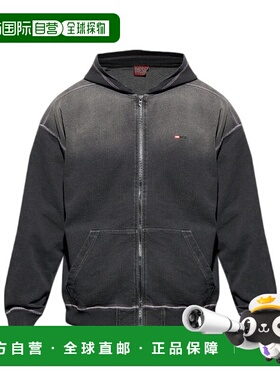 DIESEL 男士外套 A199930PKAH02A SS2026 灰色 长袖连帽卫衣