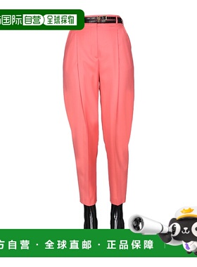 ALEXANDER MCQUEEN 女士休闲裤 686698 SS2022 粉红色直筒裤