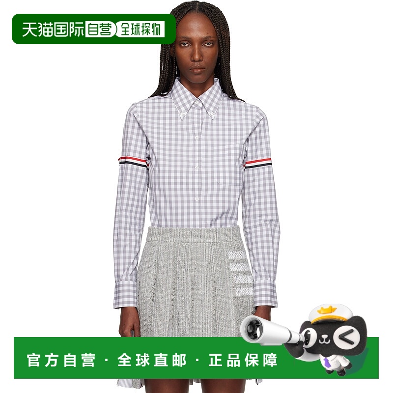 1h可退 潮奢 Thom Browne 汤姆 布朗 女士 灰色 Classic Long Sle