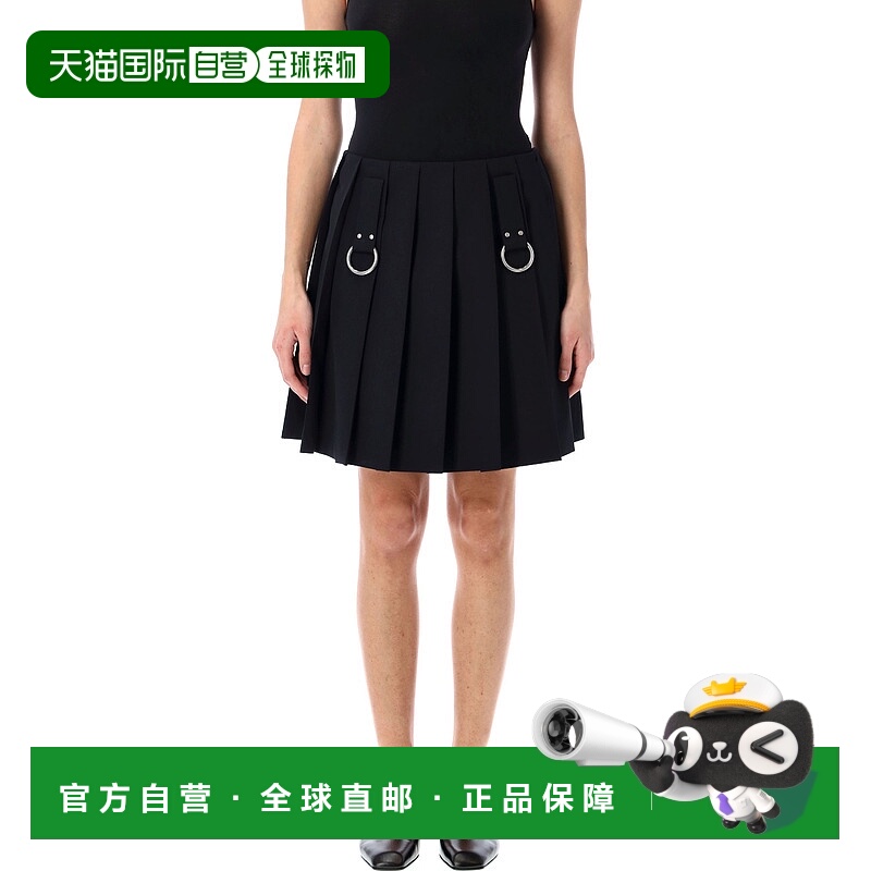 1h可退 PRADA 女士半身裙 P185Y108NF0008 SS2025 深蓝色 Gabardi