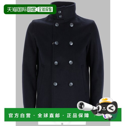 1h可退 HERNO 男士大衣 PE00018UR129109200 AW2026 蓝色 双排扣