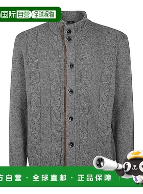 HERNO 男士针织毛衣 MC000182U710249460 AW2024 灰色羊绒开衫