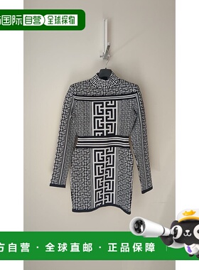 BALMAIN 女士半身裙 BF1R8018KE98GGD SS2024 黑色 Monogrammed k