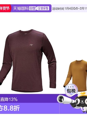 1h可退 ARC'TERYX始祖鸟男士RHO MERINO Crew圆领长袖羊毛衫舒适