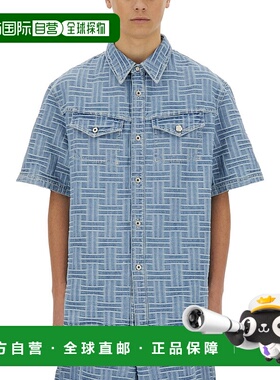 KENZO 男士衬衫 FF55DC1026J4DB SS2025 蓝色