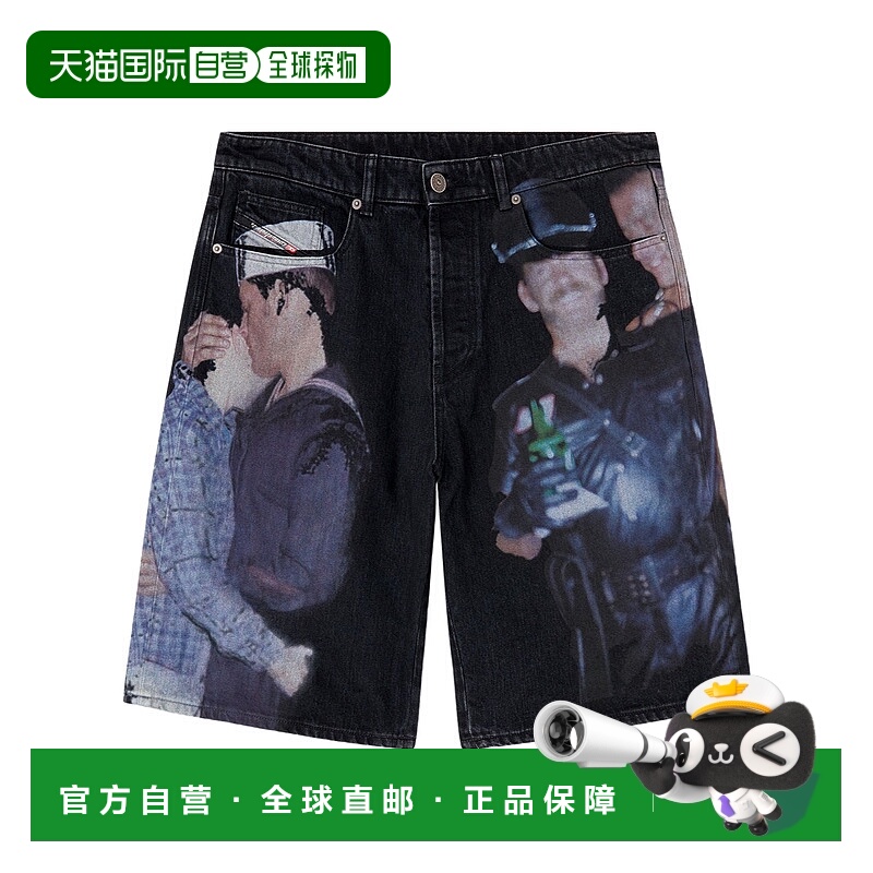 1h可退 DIESEL 女士短裤 P015970EGDA02 AW2025 花色 印花牛仔短