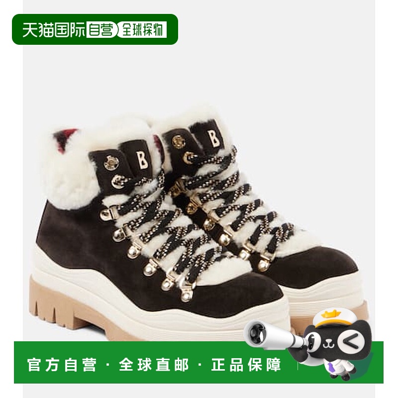 1h可退 潮奢 bogner 博格纳 女士 Arosa 皮毛内里绒面革绑带靴子