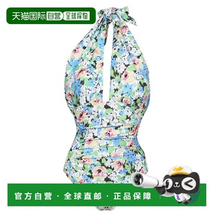 SS2022 A4071228 浅蓝色 Floral swimsuit GANNI print 女士泳装