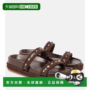 1h可退 潮奢 valentino 华伦天奴 女士 Torchon 铆钉皮革边凉鞋