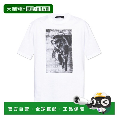 VERSACE 男士T恤 10133021A150851W000 AW2025 白色短袖范思哲