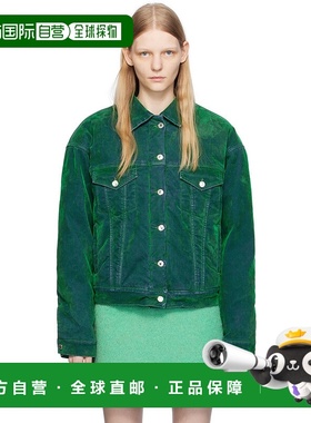 1h可退 潮奢 Msgm 女士 绿色牛仔夹克 3542MDH236L2379