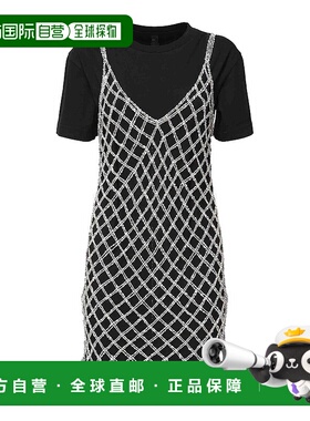 PINKO 女士连衣裙 1051442LTZ99 AW2025 黑色 Sequin T-Shirt Dre