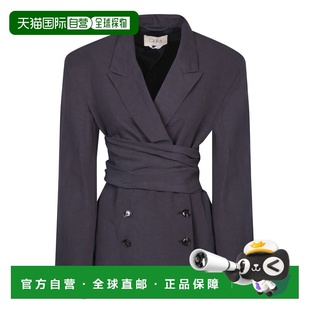 SS2024 棕色 Belted QUIRA jacket Q621LPQ0096 wrap 女士夹克