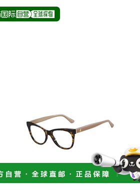 JIMMY CHOO 女士太阳镜 JC276ONS19 AW2023 黑色 徽标平光镜