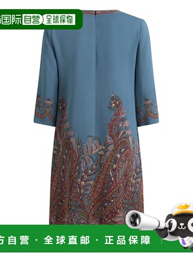 1h可退 ETRO 女士连衣裙 WRHA0070AKA42X0883 AW2025 蓝色 印花卡