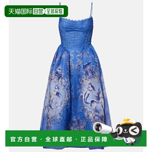 1h可退 潮奢 ZIMMERMANN 女士 Rebellion 亚麻真丝紧身束胸连衣裙