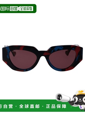 GUCCI 女士眼镜 GG1421S003 SS2024 黑色古驰几何猫眼 太阳镜