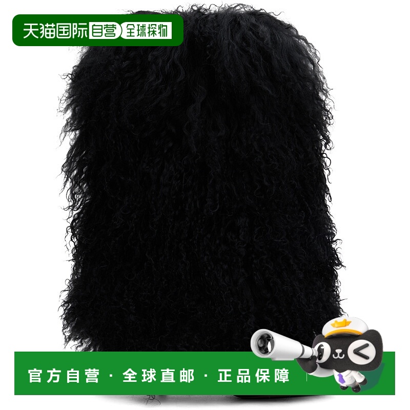 1h可退 潮奢 Paris Texas 女士 黑色 Furry Stiletto 中筒靴 PX14