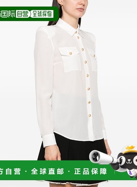 BALMAIN 女士衬衫 CF1HS050SD420FA SS2024 白色