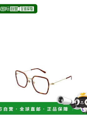 GUCCI 女士眼镜 GG1850O002 SS2025 古驰 矩形棕色眼镜