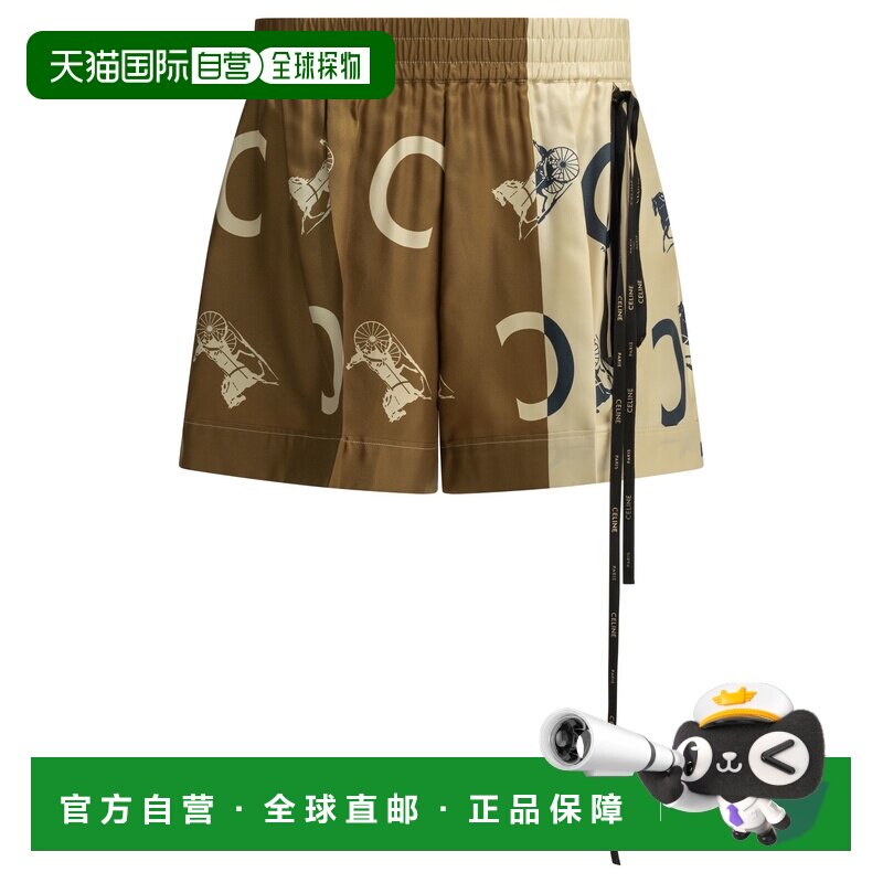 CELINE 女士短裤 RP0HB3K2701HM SS2026 花色 PYJAMA SHORTS