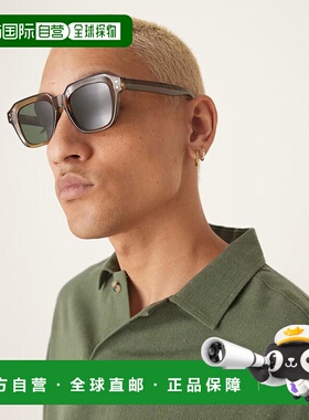 1h可退 潮奢 ASOS 男士 frame 设计烟灰色镜片粗框绿色方框太阳眼