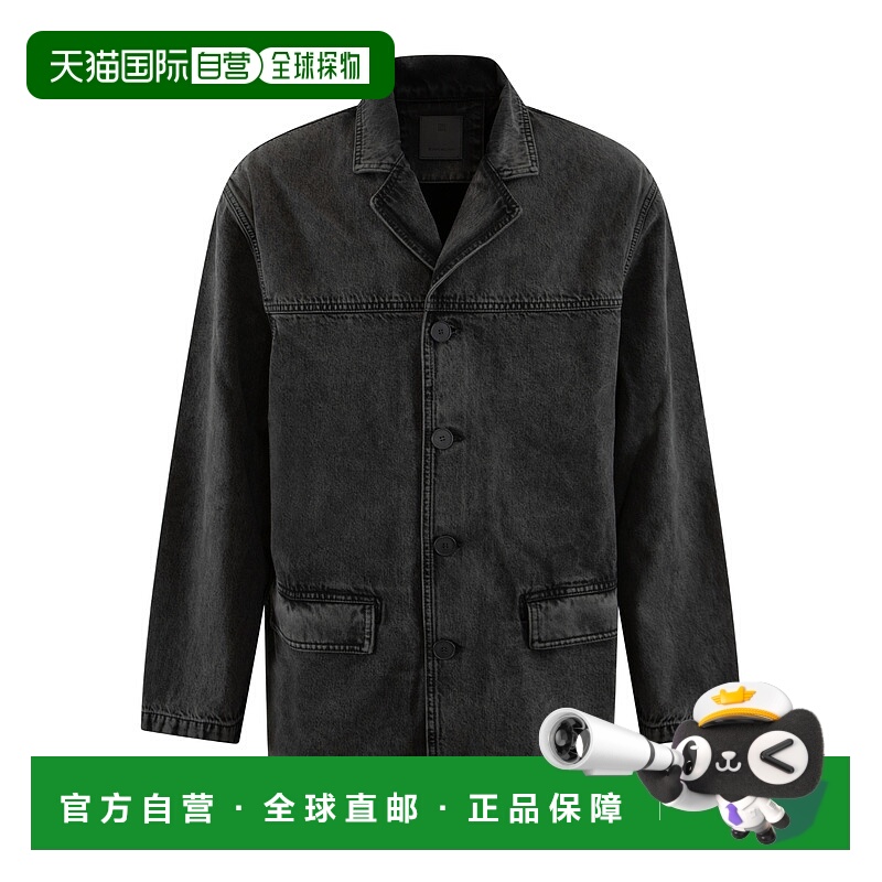 1h可退 GIVENCHY 男士夹克 BM30F95Y97002 AW2024 黑色 长袖牛仔