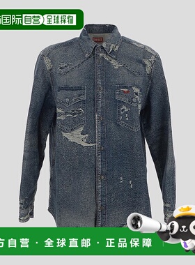 DIESEL 男士衬衫 A0711109F1101 SS2023 黑色 Simply Oversize Sh