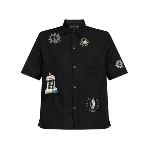 ALL SAINTS 男士衬衫 KARLTONM051SEJETBLACK SS2026亚麻短袖